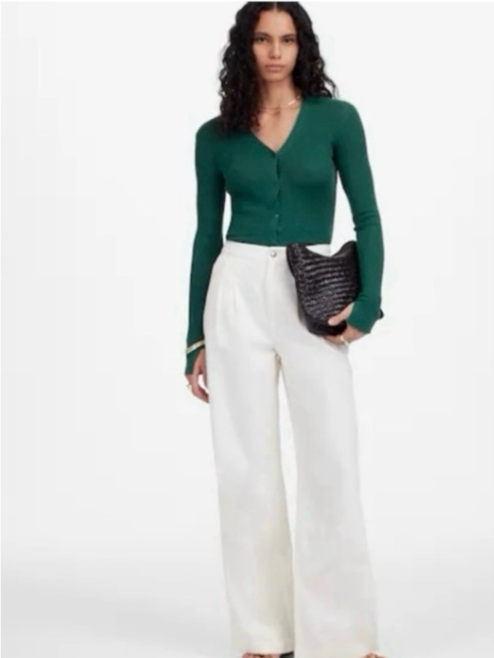 Madewell Cream Wide-Leg Pants
Size: 28